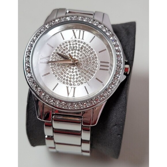 Relic Womens ZR12180 Karsen Silver Tone‎ Watch w. Crystal Accents - Picture 4 of 10